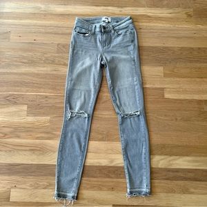 PAIGE Denim - Gray Distressed Jeans